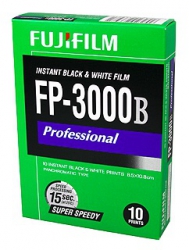 Fujifilm FP-3000B B&amp;W 3.25 x 4.25 Instant Print Film - 10 Pack
