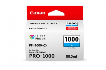product Canon PFI-1000C Cyan Ink Cartridge - 80ml
