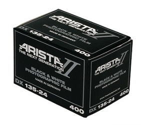 Arista II 400 iso B&amp;W <br>35mm x 24 exp.