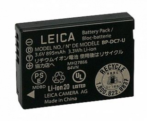 Leica BP-DC7-U 3.6 volt 895 mAh Battery Pack for Leica V-Lux 20