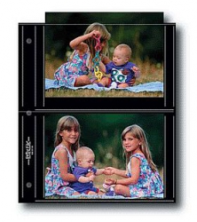 product Printfile BLK57-4S Archival Print Preservers Holds 4 - 5x7 prints with Black Background - 25 