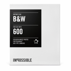 Impossible Instant Black and White Film for Poloaroid 600 Type Cameras - 3.5 x 4.2 in. 