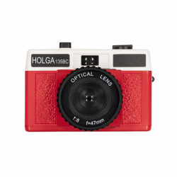 product Holga 135BC 35mm Film Camera - Red and White