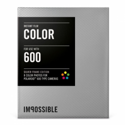 Impossible Instant Black and White Film with Black Frames for Poloaroid 600 Type Cameras - 3.5 x 4.2 in.