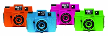 The 30th Anniversary Limited Edition HolgaGlo 120N Cameras are available in Electric Blue, Neon Green, Orange Burst or Fuschia Fusion.