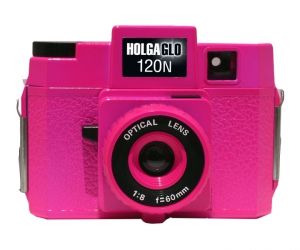 HolgaGlo 120N Plastic Medium Format Camera - Fuschia Fusion