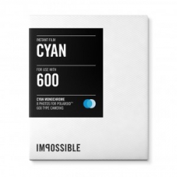 Impossible Instant Cyan Monochrome Film for Polaroid 600 Type Cameras - 3.5x4.2