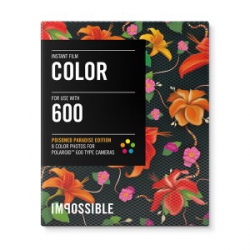 Impossible Instant Color Film with Hibiscus Frames for Polaroid 600 Type Cameras - 3.5x4.2