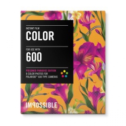 Impossible Instant Color Film with Fuchsia Frames for Polaroid 600 Type Cameras - 3.5x4.2