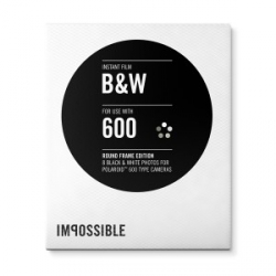 Impossible Instant Black and White Film with Round Frames for Polaroid 600 Type Cameras - 3.5x4.2 
