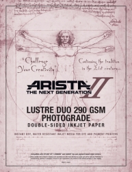 Arista II RC Lustre Duo Photograde Inkjet Paper - 290gsm 11x14/20 Sheets 