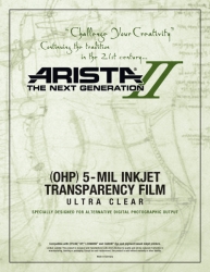 product Arista-II Inkjet OHP Ultra Clear 5-mil Transparency Film - 11x14/50 Sheets 