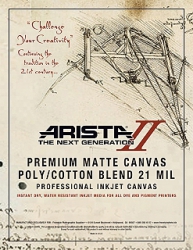 Arista II Premium Inkjet Canvas 11x17/20 Sheets