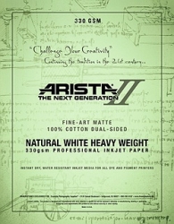 product Arista-II Fine Art Natural Cotton Matte Inkjet Paper - 330gsm 24