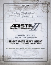 product Arista-II Fine Art Bright White Matte Cotton Inkjet Paper - 330gsm 44 in. x 50 ft. Roll