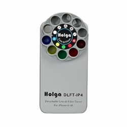 Holga iPhone 4 and 4S Detachable Lens and Filter Case - Silver