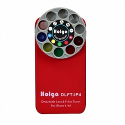 Holga iPhone 4 and 4S Detachable Lens and Filter Case - Red