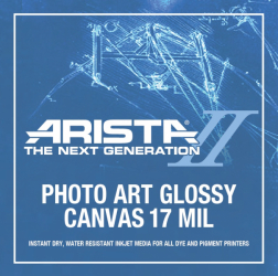 Arista-II Photo Art Canvas Glossy Inkjet Paper - 13 in. x 20 ft. Roll