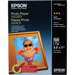 Epson Photo Paper Glossy Inkjet Paper - 225gsm 8.5x11/100 Sheets (formerly known as Glossy Photo Paper)