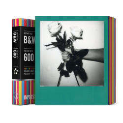 Impossible Instant Black and White Film with Hard Color Frames for Polaroid 600 Type Cameras - 3.5x4.2