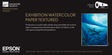 Epson Exhibition Watercolor 225gsm Inkjet Paper - 24 in. x 50 ft. Roll
