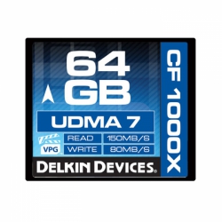 Delkin Devices 64GB Compact Flash (CF) Memory Card - 1000X UDMA 7
