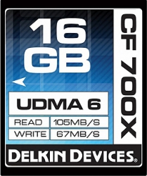 Delkin Devices 16GB Compact Flash Memory Card (CF) - 700X UDMA