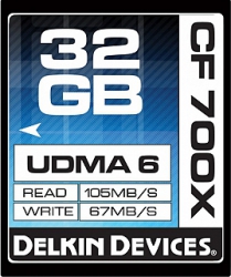 Delkin Devices 32GB Compact Flash Memory Card (CF) - 700X UDMA