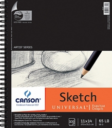 Canson Universal Sketch Pad Uncoated Paper for Alternative Process - 11x14/100 sheet pad