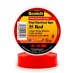 3M Scotch® Vinyl Electrical Tape 35 - 3/4 in. x 66 ft. - Red