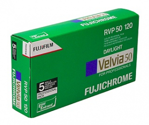 Fuji Fujichrome Velvia 50 ISO 120 Size RVP - 5 Pack - SHORT DATE SPECIAL