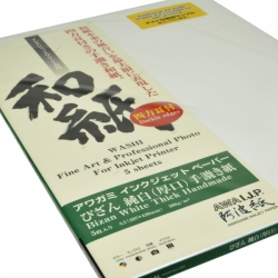 Awagami Bizan White Thick Handmade 300gsm Fine Art Inkjet Paper A2/5 Sheets