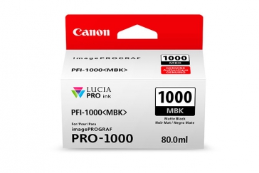 Canon PFI-1000MBK Matte Black Ink Cartridge - 80ml