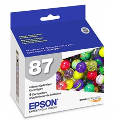 Epson UltraChrome Hi-Gloss 2 Gloss Optimizer Ink Cartridge for Stylus Photo R1900 Inkjet Printer - 4 Pack