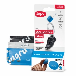 Sugru Original Mouldable Glue - Black, White, Blue 3 Pack