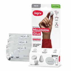 Sugru Family-Safe Mouldable Glue - White 3 Pack