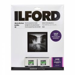 Ilford Starter Kit - MGRC (Glossy) Paper 8x10/25 with 2 Rolls HP5+ 35mm x 36 exp. Film - Value Pack
