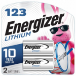 Energizer CR123A 3-Volt Lithium Battery - 2 Pack