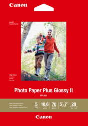 product Canon Photo Plus Glossy II Inkjet Paper - 265gsm 5x7/20