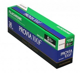 Fujichrome Provia 100F 100 iso 35mm x 36 exp. RDPIII - 5 Roll Pro Pack