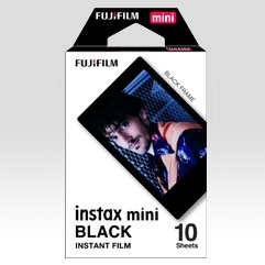 Fuji Instax Mini Black Instant Color Film - 10 Sheets