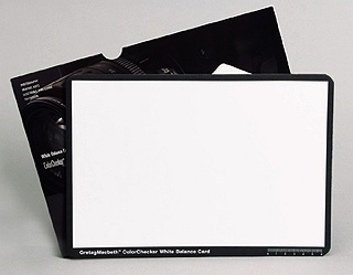 Macbeth White Balance Card - 8.5 x 11 inch