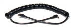 Dot Line Flash Extension Cord 5 ft. Male PC - Female PC Coiled