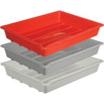 Paterson Set of 3 Developing Trays - Accommodates 10x12 inch size prints - (White/Red/Grey)