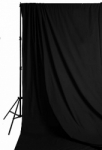 Savage Accent Solid Muslin Background 10 foot by 12 foot Black