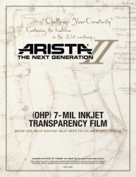 Arista-II Inkjet OHP 7-mil Transparency Film - 11x17/20 Sheets