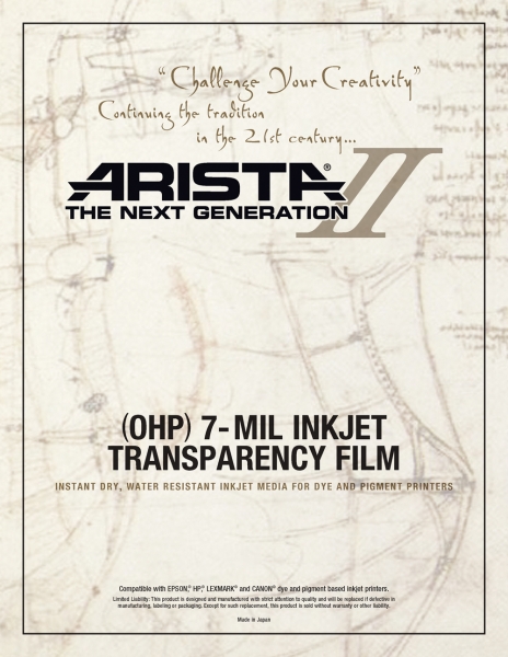 OHP Digital Negative Transparency Film 13" x 100' 1 Roll 