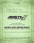 Arista-II Fine Art Natural Cotton Matte Inkjet Paper - 210gsm 13x19/20 Sheets