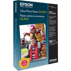 Epson Value Photo Paper Glossy - 186gsm 4x6/100 Sheets