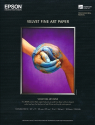 Epson Velvet Fine Art Inkjet Paper - 260gsm 8.5x11/20 Sheets